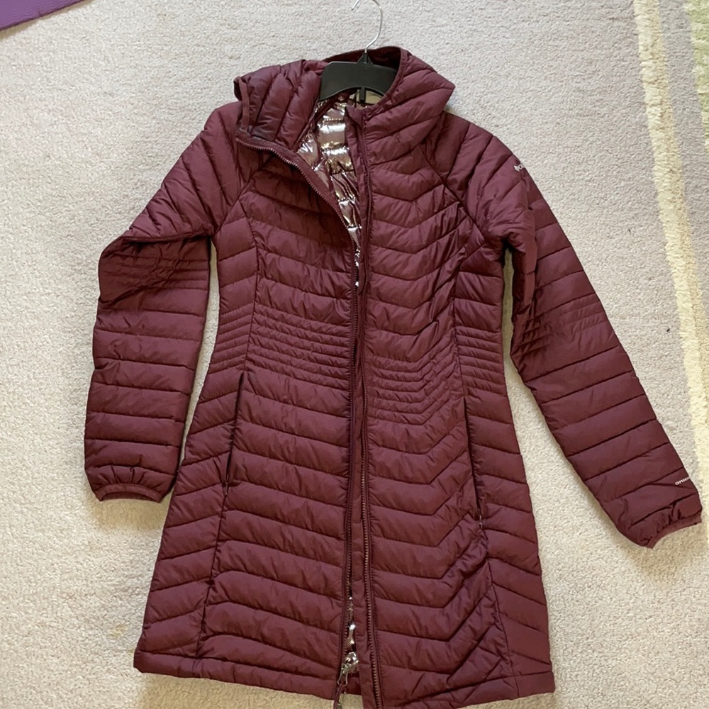 Columbia Womens Jacket powder Lite Mid, Small-Malbec